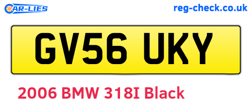 GV56UKY are the vehicle registration plates.