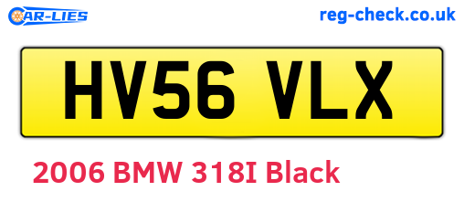 HV56VLX are the vehicle registration plates.