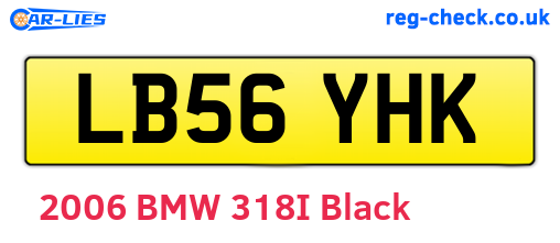 LB56YHK are the vehicle registration plates.