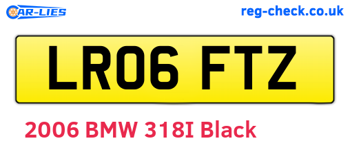 LR06FTZ are the vehicle registration plates.