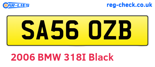 SA56OZB are the vehicle registration plates.