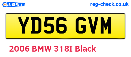 YD56GVM are the vehicle registration plates.