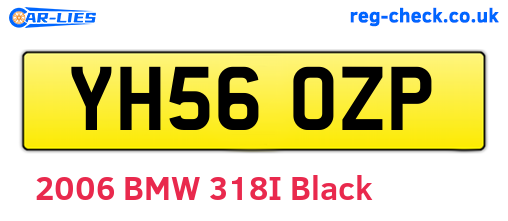 YH56OZP are the vehicle registration plates.