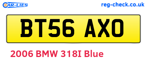 BT56AXO are the vehicle registration plates.