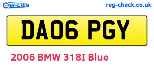 DA06PGY are the vehicle registration plates.