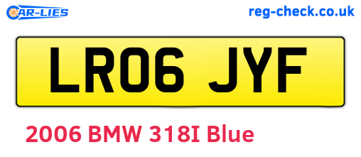 LR06JYF are the vehicle registration plates.