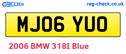 MJ06YUO are the vehicle registration plates.