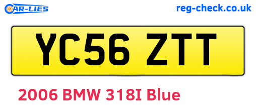 YC56ZTT are the vehicle registration plates.