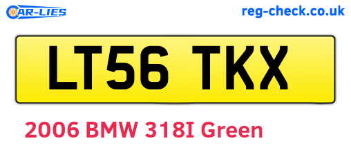 LT56TKX are the vehicle registration plates.