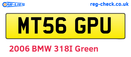 MT56GPU are the vehicle registration plates.
