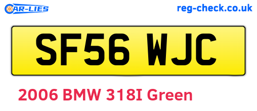 SF56WJC are the vehicle registration plates.