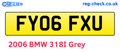 FY06FXU are the vehicle registration plates.