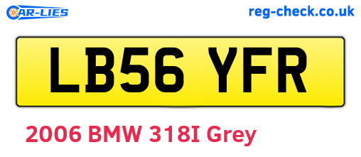 LB56YFR are the vehicle registration plates.