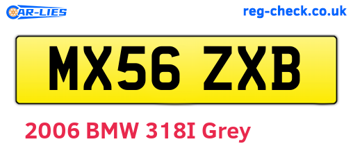 MX56ZXB are the vehicle registration plates.