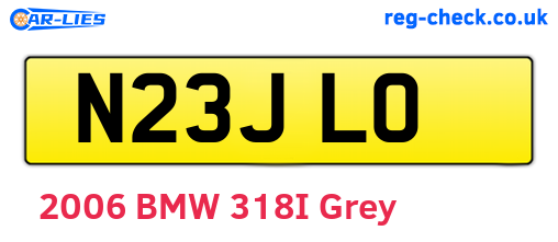 N23JLO are the vehicle registration plates.