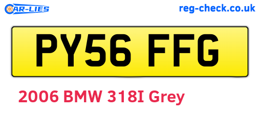 PY56FFG are the vehicle registration plates.