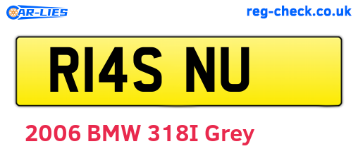 R14SNU are the vehicle registration plates.