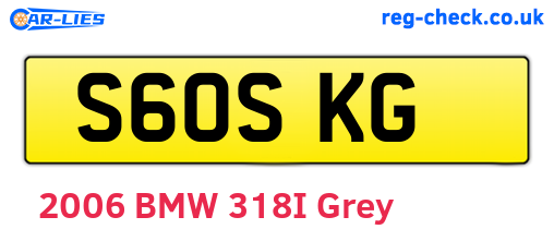S60SKG are the vehicle registration plates.