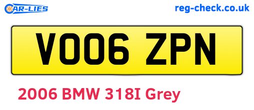 VO06ZPN are the vehicle registration plates.