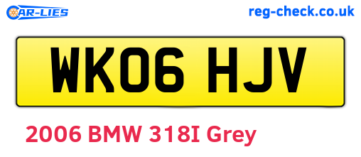 WK06HJV are the vehicle registration plates.