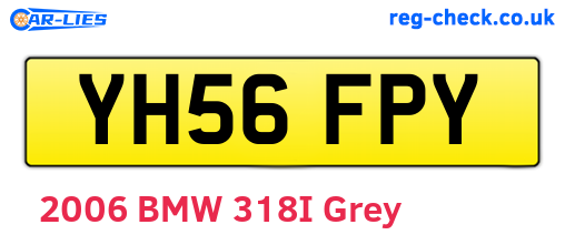 YH56FPY are the vehicle registration plates.