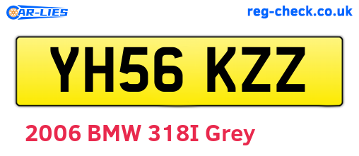 YH56KZZ are the vehicle registration plates.