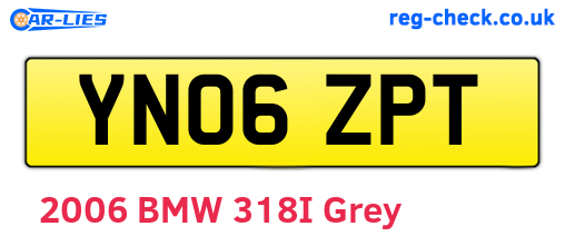 YN06ZPT are the vehicle registration plates.