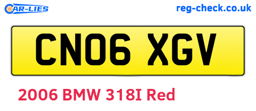 CN06XGV are the vehicle registration plates.