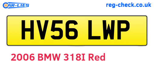 HV56LWP are the vehicle registration plates.