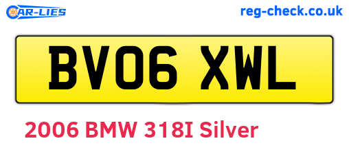 BV06XWL are the vehicle registration plates.
