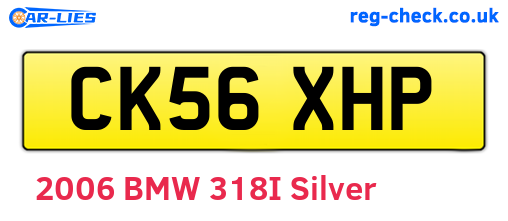 CK56XHP are the vehicle registration plates.