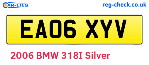 EA06XYV are the vehicle registration plates.