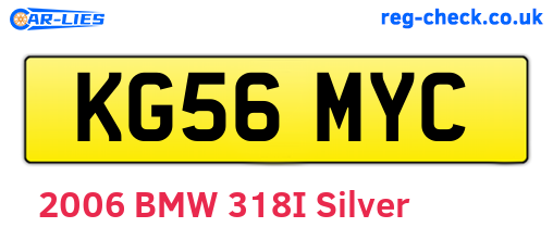 KG56MYC are the vehicle registration plates.