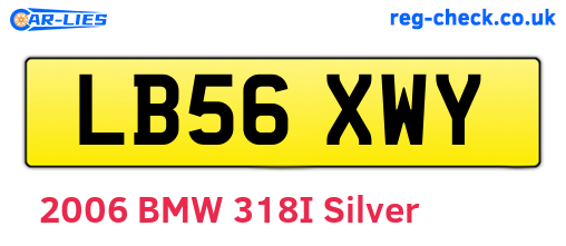 LB56XWY are the vehicle registration plates.