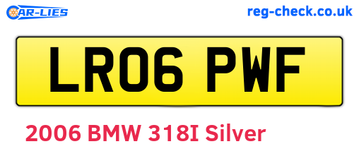 LR06PWF are the vehicle registration plates.
