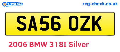 SA56OZK are the vehicle registration plates.