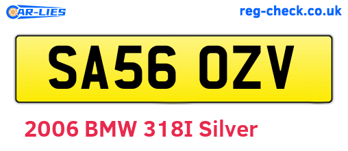 SA56OZV are the vehicle registration plates.