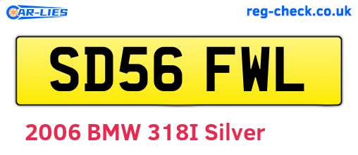 SD56FWL are the vehicle registration plates.
