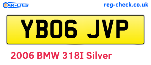 YB06JVP are the vehicle registration plates.
