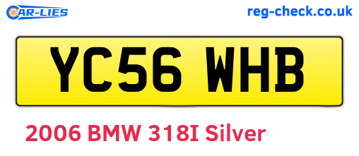 YC56WHB are the vehicle registration plates.