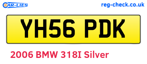 YH56PDK are the vehicle registration plates.