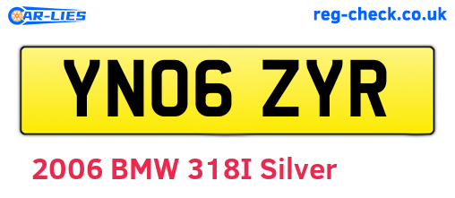 YN06ZYR are the vehicle registration plates.