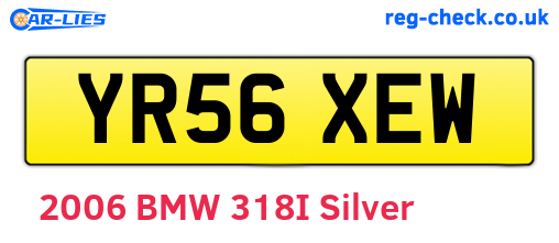 YR56XEW are the vehicle registration plates.