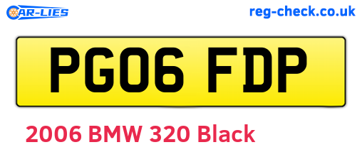 PG06FDP are the vehicle registration plates.