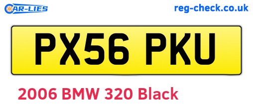 PX56PKU are the vehicle registration plates.