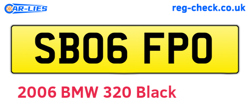 SB06FPO are the vehicle registration plates.