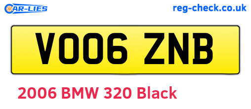 VO06ZNB are the vehicle registration plates.