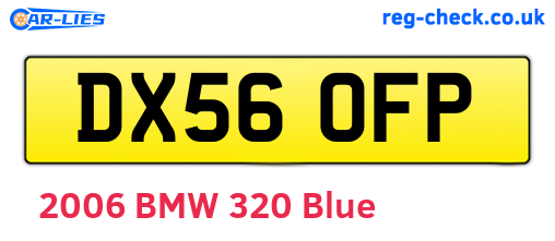 DX56OFP are the vehicle registration plates.