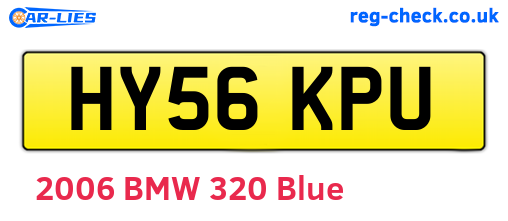 HY56KPU are the vehicle registration plates.