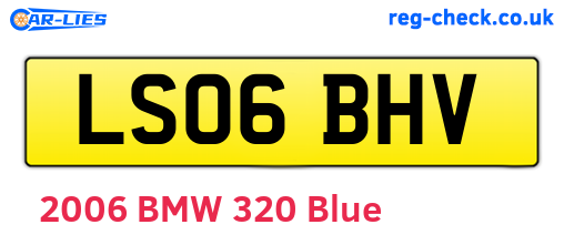 LS06BHV are the vehicle registration plates.